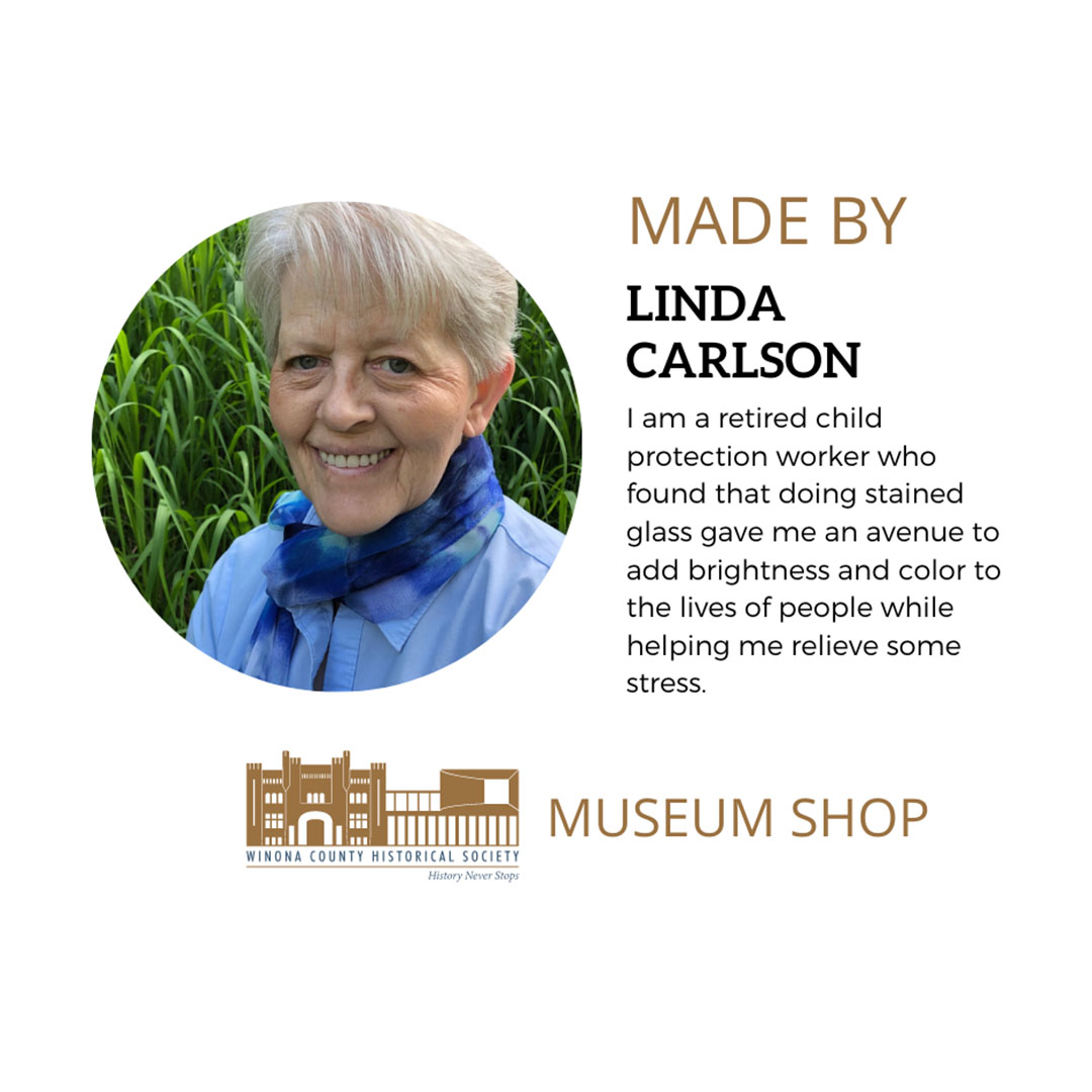 Winona County History Center gift shop artist, Linda